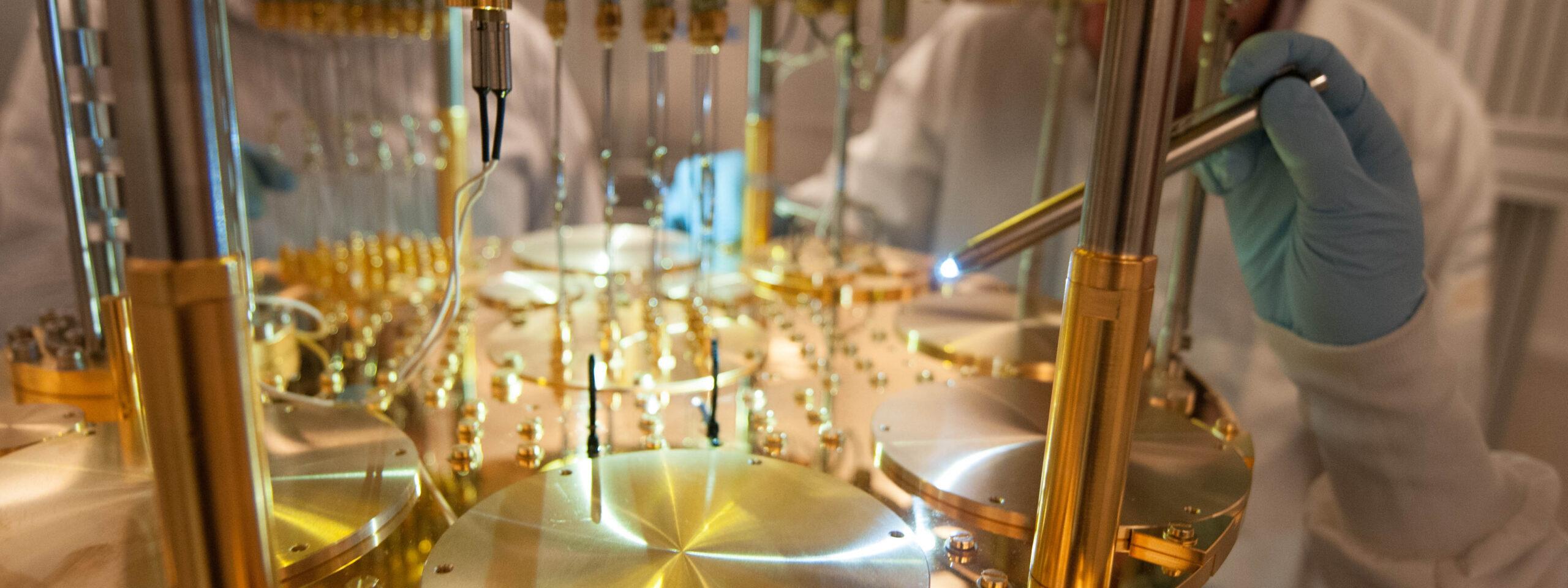 A photo of a scientist working on a quantum computer, showing the research and development that is taking place in this field.