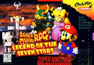 Original box art to the Super Nintendo version of Super Mario RPG.