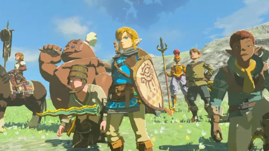 Cinematic image of the Legend of Zelda: Tears of the kingdom. Nintendo Direct 2023