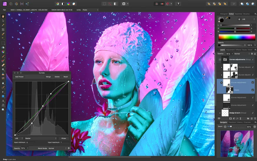 A screenshot of the Affinity Photo app, a professional-grade photo editing app that offers a wide range of features for editing, retouching, and creating images.
software and apps for 2023